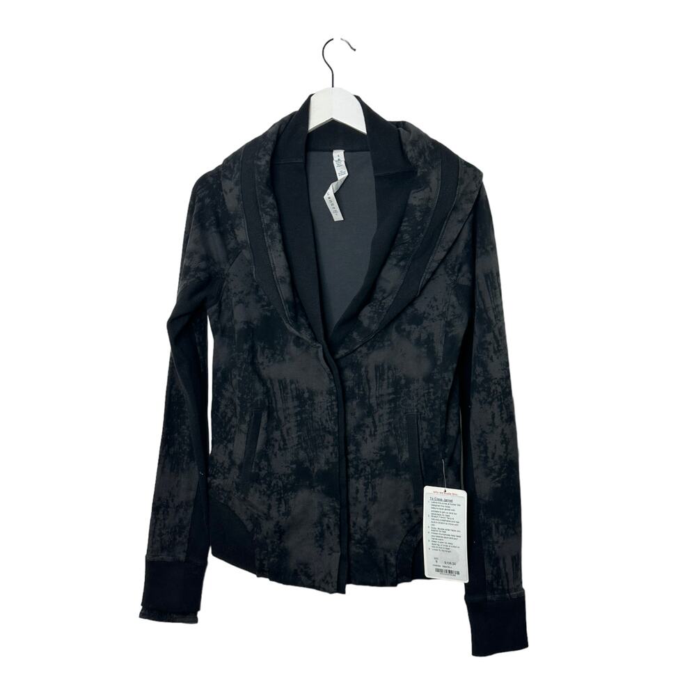 Lululemon Black Pattern TO CLASS JACKET Women's Size 6 NEW $108